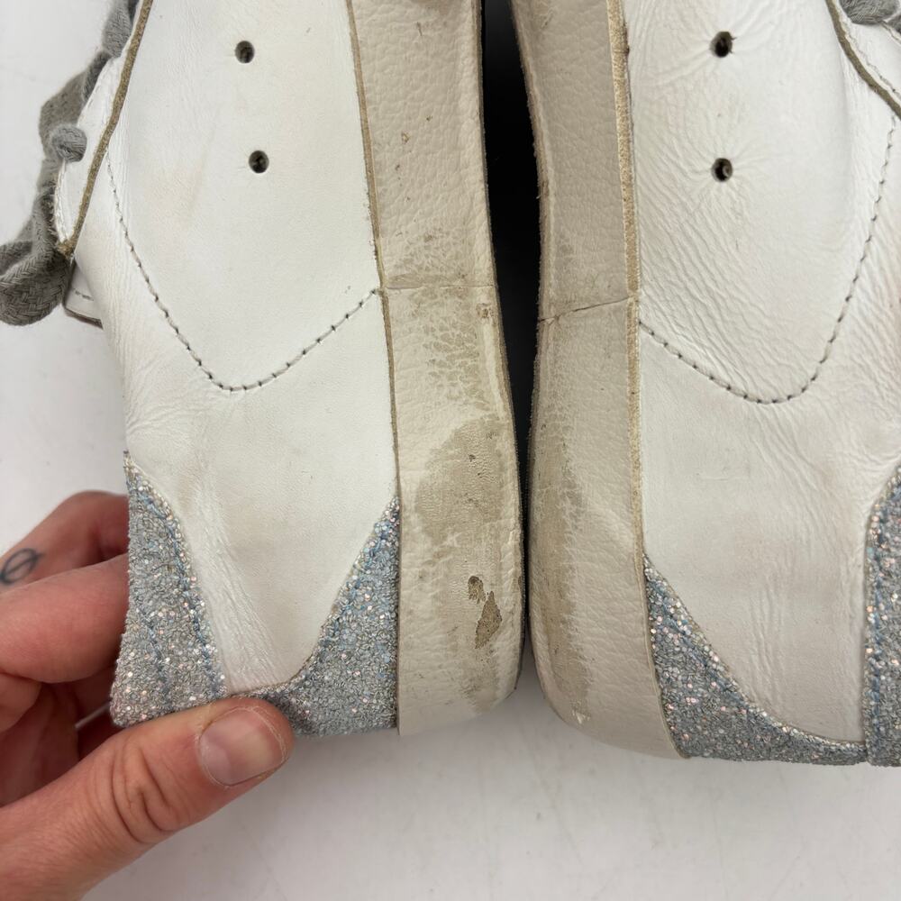 Golden Goose Superstar Shoes Girls 33/1.5Y Glitter Star Leather Fashion Sneaker - Picture 15 of 16